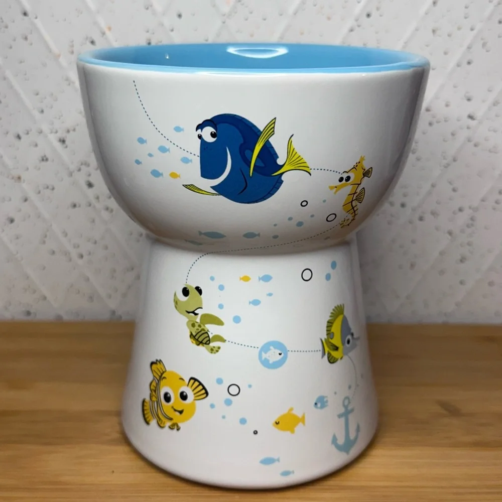 Disney Pixar *Finding Nemo* 5” Tall Elevated Food/Water Bowl Chewy *Cat or Dog*